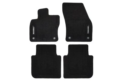 VW Volkswagen Tiguan 2018-2021 5 asientos mojomats de piso alfombrado negro OEM NUEVO Foto 1 de 4
