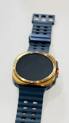 CUSTOM GOLD Anodized Samsung Galaxy Watch Ultra 47mm Black / Black Band LTE - Image 1 of 4