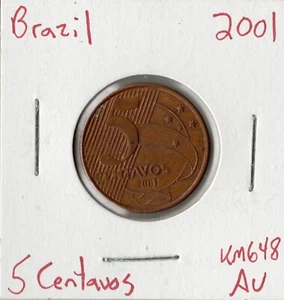 Coin Brazil 5 Centavos 2001 KM648 - Picture 1 of 2