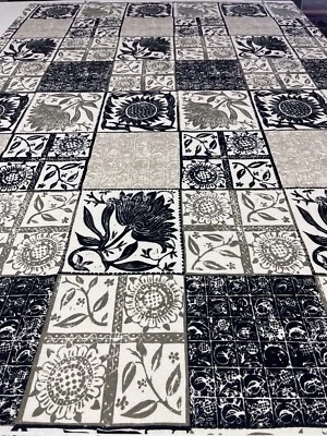 "Toile Waverly Botanical SUNBLOCK de colección negro blanco beige 1,5 yardas X 56""" Foto 1 de 4