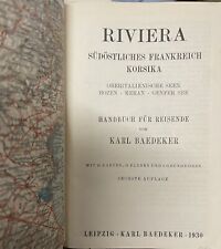 Baedeker, Karl Baedeker, Reiseführer Baedeker, Baedeker Riviera 1930, 