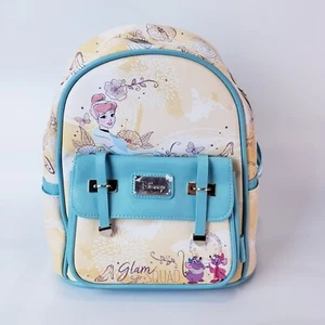 Mini Mochila Wondapop Cenicienta 11" Cuero Vegano Glam Squad Jaq Gus Princesa - Imagen 1 de 4