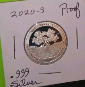 2020 S Silver Proof Salt River National Park ATB Quarter .999 FINE FROSTY Garden - Picture 1 of 7