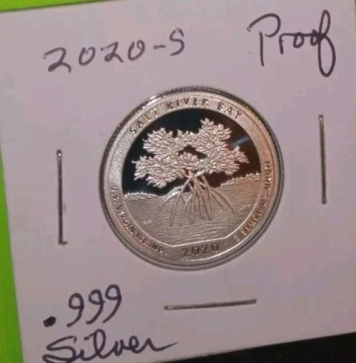 2020 S Silver Proof Salt River National Park ATB Quarter .999 FINE FROSTY GardeA - Image 1 of 4