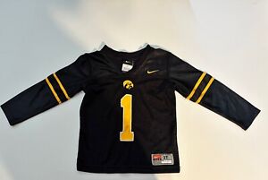 Iowa Hawkeyes Nike Toddler Jersey Size 2t Month Black Mesh Yellow Logos