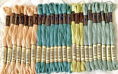 Anchor Stranded Sticktwist Mouline Cotton Floss Lot of 25 Asst Series 700s 840s - Image 1 of 4