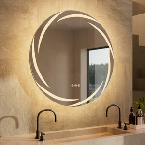 Wisfor Anti-fog LED Bathroom Mirror Backlit Light Shatterproof HD Vanity Mirror - Picture 1 of 22