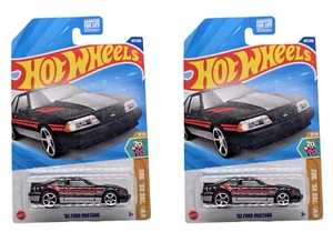 2025 Hot Wheels '92 Ford Mustang #127 Black - Set of 2 - Picture 1 of 3