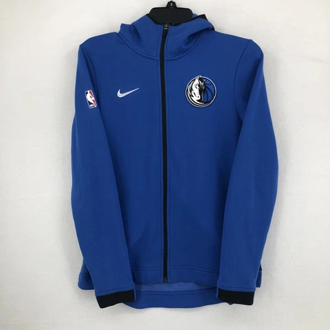 Nike Dri-Fit Dallas Mavericks Youth Full Zip Sweatshirt - Size L (14/16) - Blue Cover