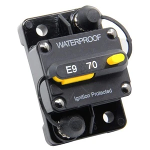 Inline Fuse Holder 70A Circuit Breaker 12V-48VDC Manual Reset for Trolling Motor - Picture 1 of 5