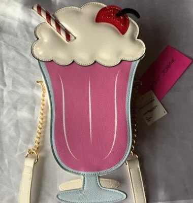 BETSEY*JOHNSON*ICE*CREAM*SUNDAE*WITH*CHERY*CROSS*BODY*BAG*PURS — 第 1/4 张图片