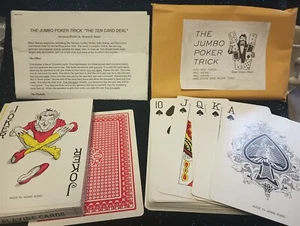 The Jumbo Poker Trick "The Ten Card Deal" Dai Vernon John Scarne Paul Curry - Picture 1 of 6