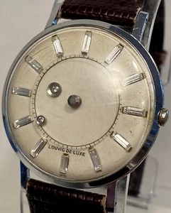Vintage 36mm MYSTERY HANDS | Aged White | Swiss Mechanical |LOUVIC DE LUXE Watch - Picture 1 of 12