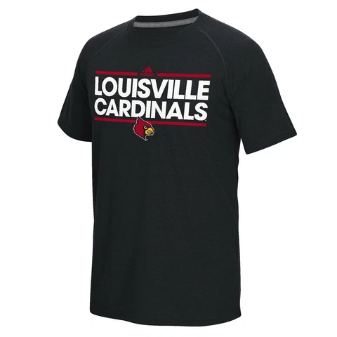 Louisville Cardinals NCAA Adidas Men's Black Dassler Climalite T-Shirt Cover
