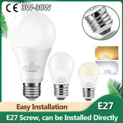 LED Bulb Cool/Warm White 30W 18W Screw Bright Bulb Cool White Warm White E27 - Image 1 of 4