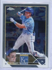 2023 Topps Chrome Rookie Card #42 Michael Massey Green Foil