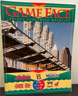 Cleveland Indians Game Face Magazine. Opening Day for 1st Season at Jacobs Field - Image 1 of 2
