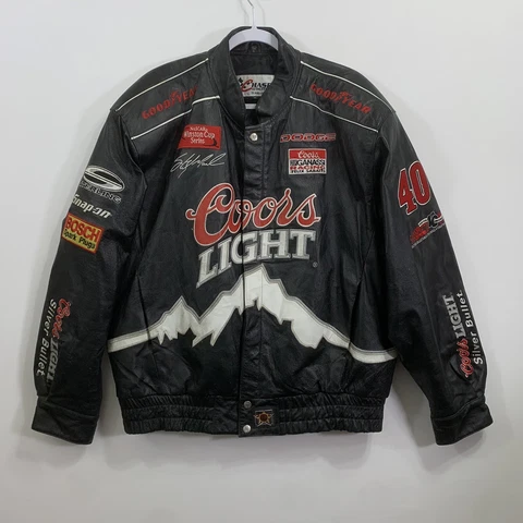 Vintage Chase NASCAR Jeff Hamilton Designs Leather Jacket Ganassi Racing Size XL Cover