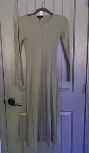 J Crew reimagined long sleeve bodycon Green XS Ribbed Dress - Picture 1 of 23