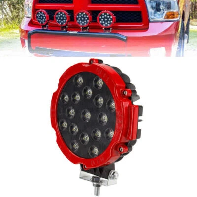 1 peça redonda 7 polegadas 51W LED barra de luz de trabalho ponto neblina ATV 4WD caminhão lâmpada fora de estrada 12V - Imagem 1 de 4