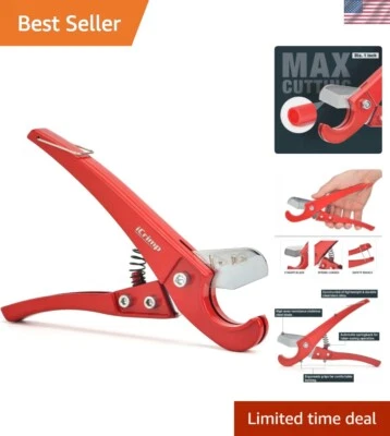 Stainless Steel PEX Tubing Cutter - Effortless Cutting for 1/8 to 1-Inch Pipes - Image 1 of 4