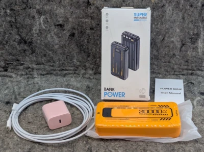 🔥New 20,000mAh Portable Power Bank Fast Charging Battery with 4 Built in Cables - Image 1 of 4