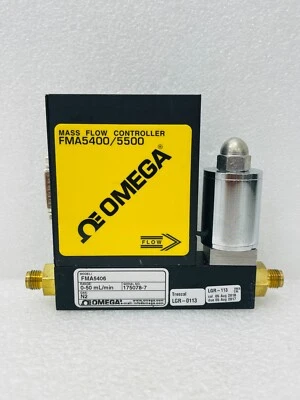 OMEGA Mass Flow Controller  FMA5400 / 5500, 0-50 mL/min, Gas: N2, FMA5406 / Used - Image 1 of 4