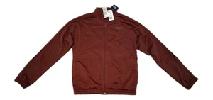 Reebok Id Vector Knit Tracktop Unisex Small Full Zip Maroon Black Accent Jacket - Picture 1 of 13