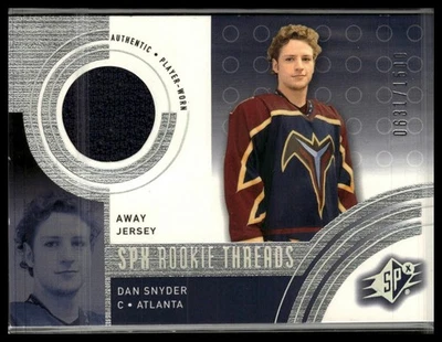 2001-02 SPx #134a Dan Snyder #/1500 Rookie SN,RC,MEM - Image 1 of 2