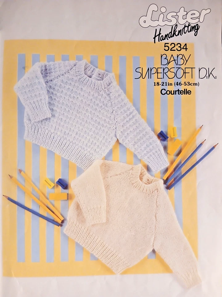 Knitting Pattern**Babies/Boys/Girls DK Sweater**18"-21" LISTER 5234 - Image 1 of 1