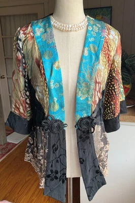 Spencer Alexis Mixed Media Kimono Jacket M - Image 1 of 4