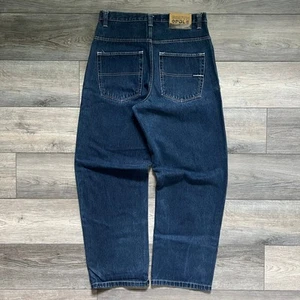 Vintage Y2K South Pole Men's Blue Jeans Size 34x32 Baggy Loose Pipe Fit Denim - Picture 1 of 10