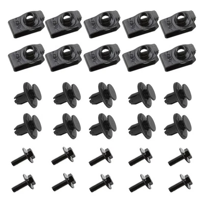 30pcs Clamps Bolts Bolt Fixed Engine Nut Clamps Undertray-Cover Hot Sale - Image 1 of 4