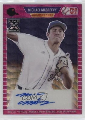 2021 Leaf Pro Set Metal 1989 Pink Wave /15 Michael McGreevy #PA-MM4 Auto - Image 1 of 2