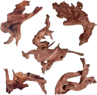 5 PCS Natural Driftwood 4-8" Aquarium Fish Tank Reptile Terrarium Decorations - Image 1 of 4