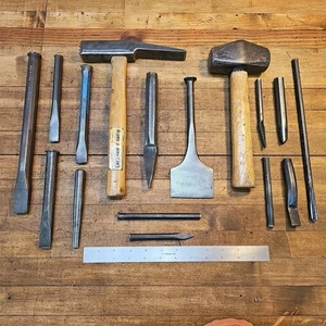 Schmiedewerkzeuge SCHMIEDEAMBOSS MEISSEL Formen Schmieden Werkzeuge Hämmer Locher Lot ☆ USA - Bild 1 von 4