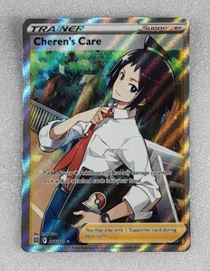 Cheren's Care 168/172 NM/M SWSH09 Brilliant Stars Full Art Trainer Pokemon TCG - Picture 1 of 2