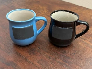 2 Schlammiges Wasser Keramik Keramik Wort Becher "Leer" Schreiben Sie Ihre eigenen Neu in Box 4,5" T - Bild 1 von 7