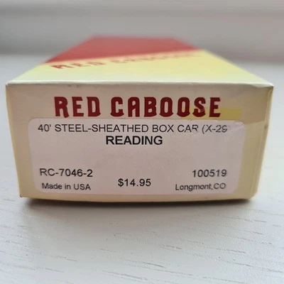Red Caboose HO Gauge Kit 40' Box Car (X-29) Reading - RC-7046-2/100519 - Image 1 of 4