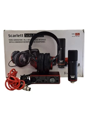 Focusrite Scarlett SoloStudio 3a generazione Studio di registrazione nero e... - Immagine 1 di 4