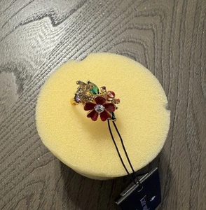 Kate Spade New York Gold-Tone Stone & Cubic Zirconia Lucky Dragon Ring Size 7 - Picture 1 of 12