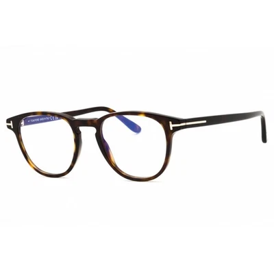 Gafas para hombre Tom Ford Dark Havana acetato redondo borde completo marco FT5899-B 052 Foto 1 de 2