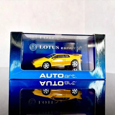 Modellino auto di precisione pressofuso Lotus Esprit V8 1996 giallo 1/43 Autoart - Immagine 1 di 4