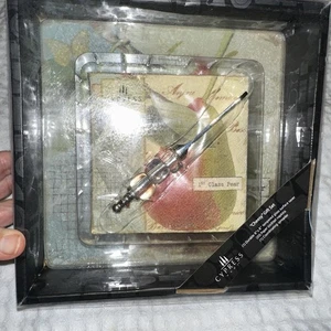 Cypress Home "Cheesy Gift" Set - Cutting Board, Napkins Spreader -1st Class Pear - Picture 1 of 7