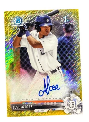 2017 Bowman Chrome Prospect Auto Gold Refractor /50 Jose Azocar #CPA-JAZ Auto - Image 1 of 3