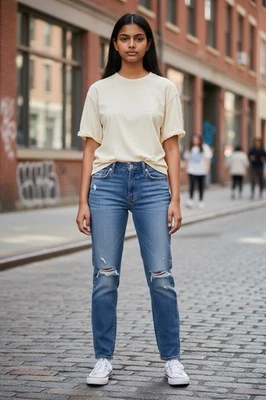 Rag & Bone The Dre Low Rise Blue Denim Slim Ankle Jeans Size 25 1497 - Image 1 of 4