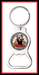 POPEYE THE SAILOR MAN CUSTOM BOTTLE OPENER KEYCHAIN KEY RING - GREAT GIFT - Picture 1 of 1