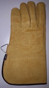 New Falconry Glove (Single Layer) Suede Leather 12" Long Standard Size (Yellow) - Picture 1 of 2