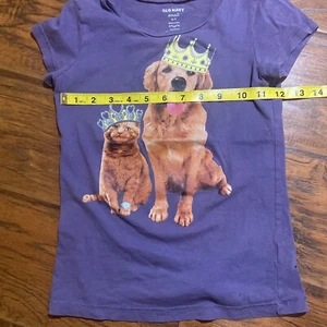 Girl’s 6-7 Dog/cat T Shirt - Picture 1 of 6