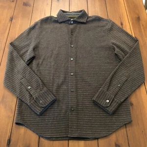 Camicia ROBERT TALBOTT CARMEL con bottoni gessata media M 2 strati cotone Pima - Foto 1 di 18